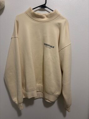 Fear of God Cream Crewneck Mock Neck Sweater